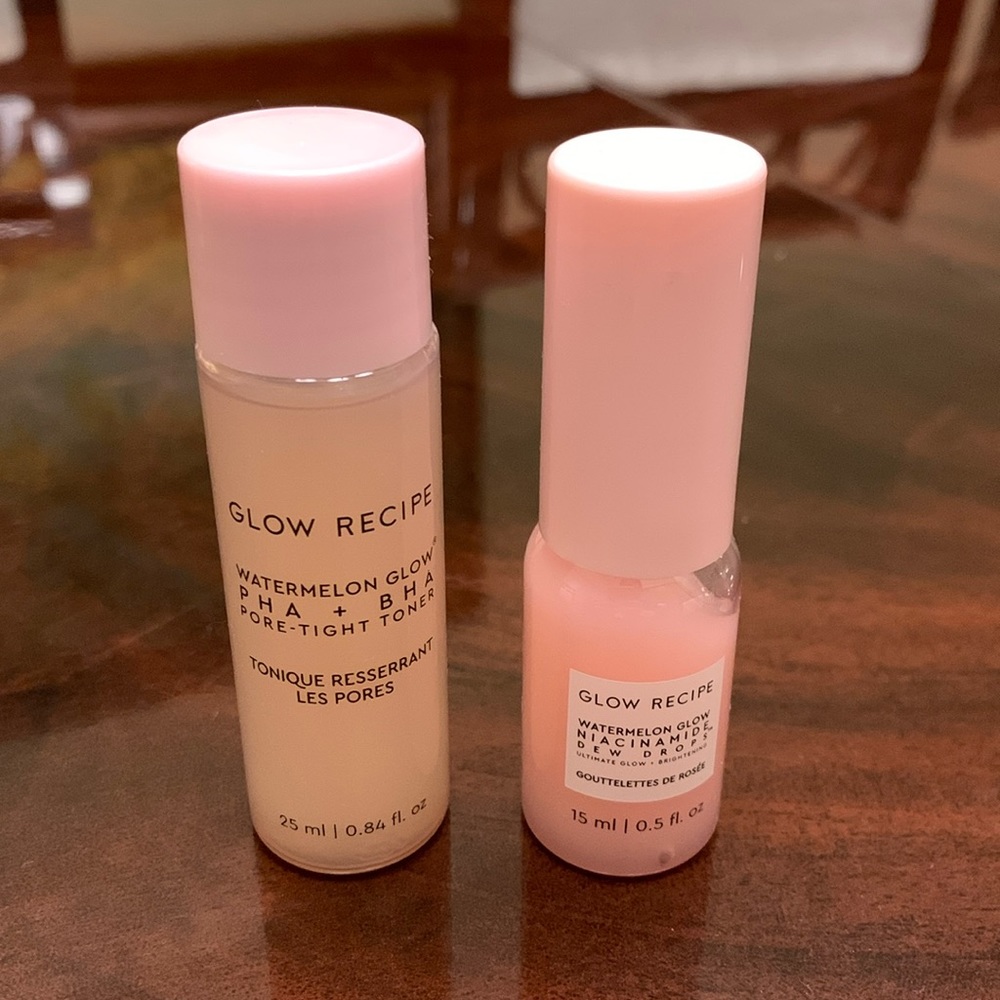Glow Recipe Watermelon Glow Mini Duo (PHA + BHA Toner and Niacinamide Dew Drops)